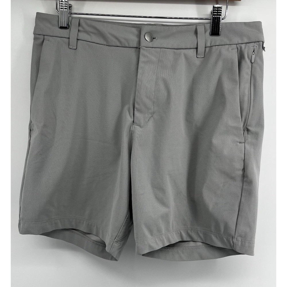 Lululemon Mens Commission Qwick Oxford‎ Shorts Size 31 Gray 9'' Inseam